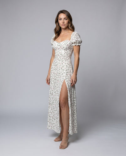 Damen Sommerliches Minikleid mit Puffärmeln und floralem Muster R&B