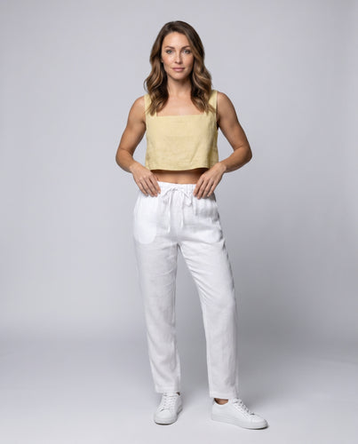 Damen crop-top mit quadratischem Ausschnitt und lässigem Schnitt