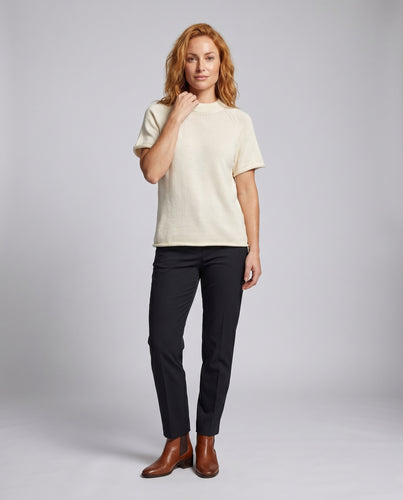 Damen elegantes Strickoberteil mit strukturiertem Muster