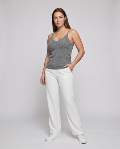 Damen elegantes Viskose-Trägertop mit feinem Detail