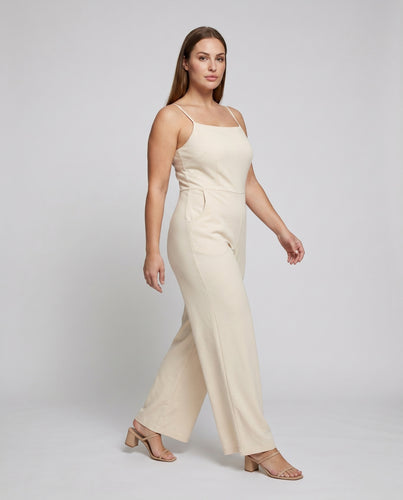 Damen Jumpsuit mit feinen Spaghettiträgern und Taschen