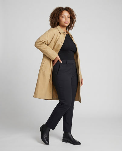 Damen lässiger Trenchcoat mit praktischen Taschen und elegantem Schnitt