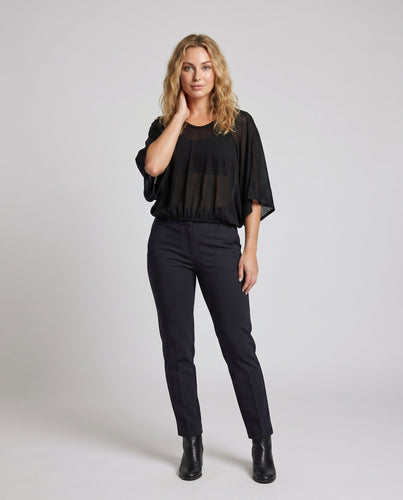 Damen lässiges cropped T-Shirt aus leichtem Material mit luftiger Passform