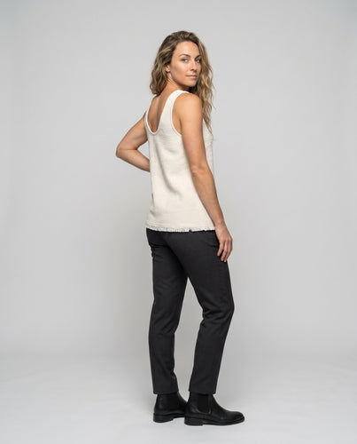Damen lässiges Trägershirt mit modernem Strukturgewebe