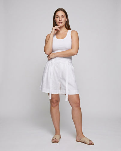 Damen Leinen-Shorts mit elegantem Taillenzug