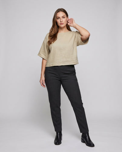Damen Leinenbluse mit lässigem Schnitt