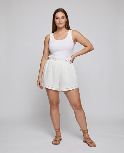 Damen luftige Shorts mit elastischem Bund