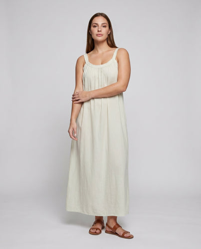 Damen luftiges Maxikleid mit schmalen Spaghettiträgern und elegantem Schnitt