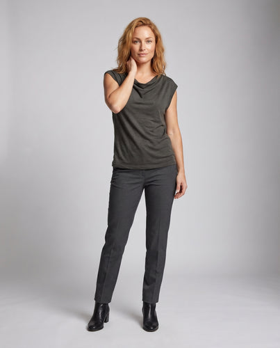 Damen Modisches Oversize-Top mit schickem Wasserfall-Ausschnitt