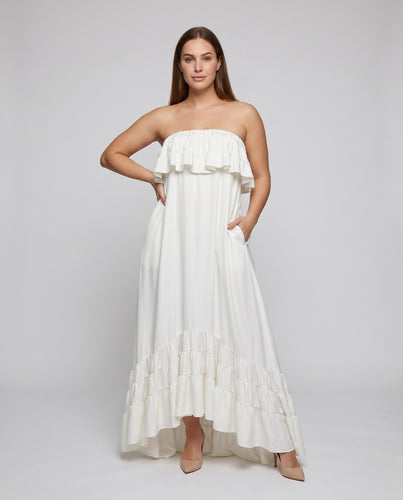 Damen Maxikleid mit Volant R&B
