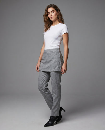 Damen elegantes und figurbetontes Hosenrock-Set R&B
