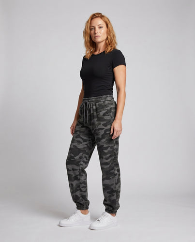 Damen Bequeme Cargohose mit weitem Bein und elastischem Bund R&B