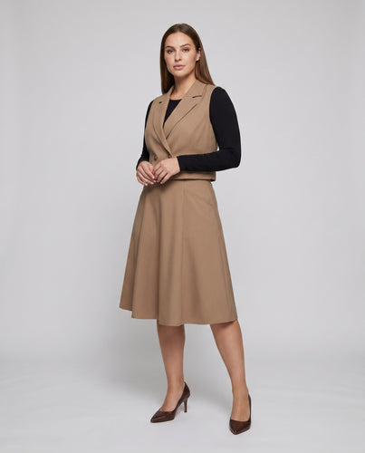 Damen Elegante Blazer-Jerseykleid Kombination R&B
