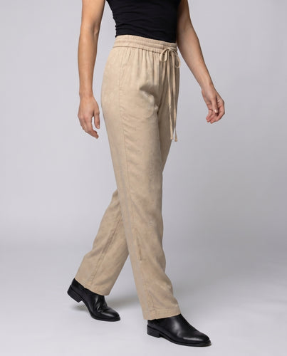 Damen Elegante Palazzohose im schlichten Design mit Gummibund und seitlichen Taschen R&B