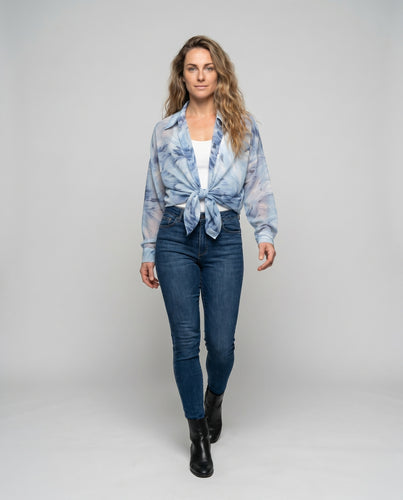 Damen Elegante und luftige Bluse mit floralem Druck R&B