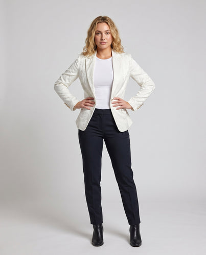 Damen Eleganter Blazer mit floralen Stilelementen R&B