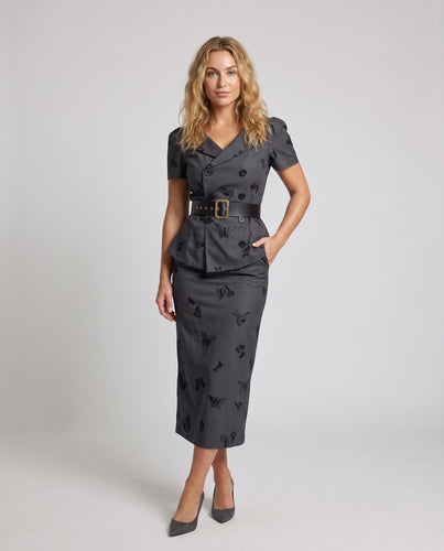 Damen Elegantes Wickelkleid mit Taillengürtel und modischem Design R&B