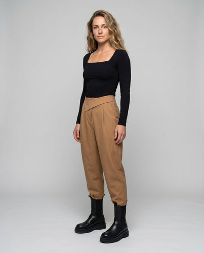 Damen Modische Chinohose mit elastischem Bund und praktischen Taschen R&B