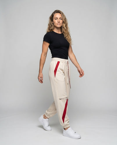 Damen modische Jogginghose mit elastischem Bund und reflektierenden Details R&B