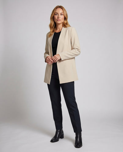 Damen Modischer Oversized Blazer mit lässigem Schnitt und praktischen Taschen R&B