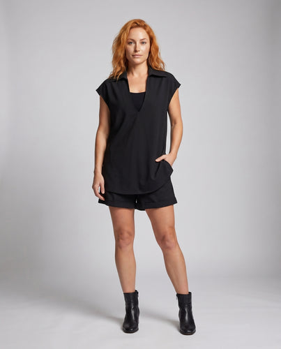 Damen Modisches Jumpsuit mit weitem Schnitt und elegantem Kragen R&B