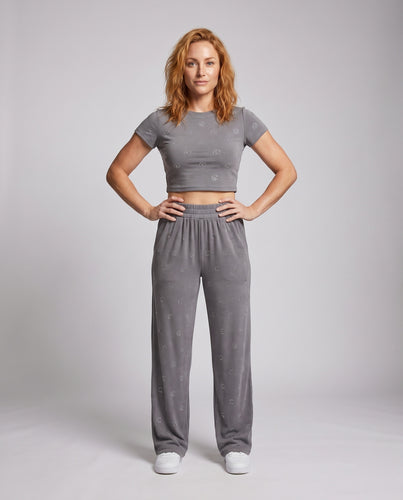 Damen modisches Kombi-Set mit Glitzerdetails und bequemem Schnitt R&B