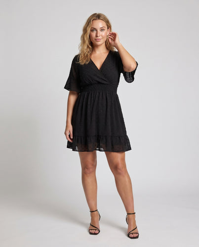 Damen Sommerkleid mit V-Ausschnitt und Rüschendetails R&B