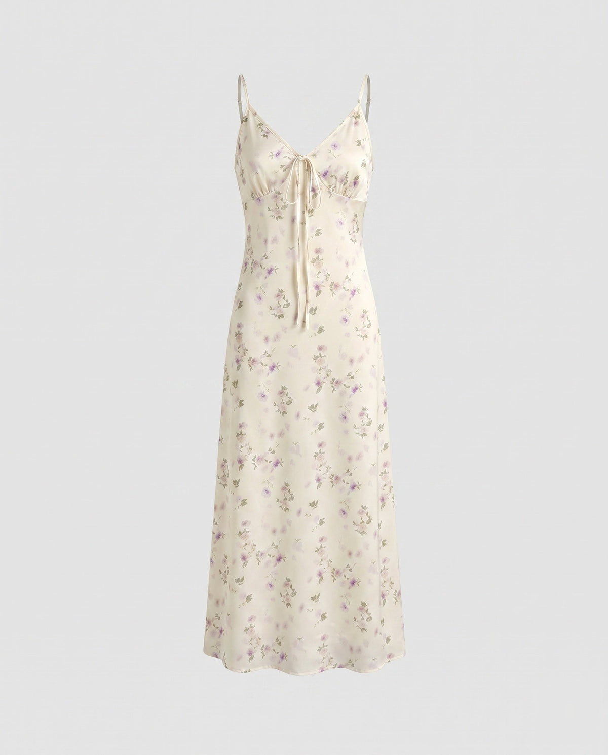 Damen Blumenmuster langes Kleid