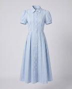 Damen Blusenkleid mit tailliertem Design und elegantem Karomuster