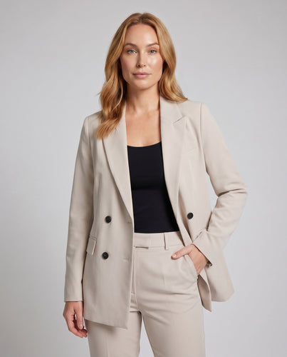 Damen elegante Business-Jacke mit modischen Details und fließendem Schnitt