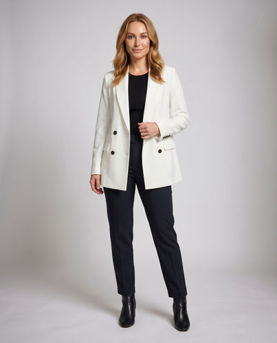 Damen Elegante Oversized-Blazer mit doppelter Knopfverschluss und klassischen Details