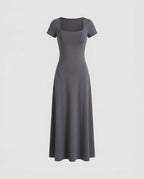 Damen Elegantes Maxikleid mit tailliertem Oberteil und klassischem Schnitt