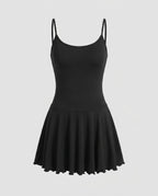 Damen Figurbetontes Jersey Kleid mit schwingendem Rock