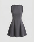 Damen figurbetontes Sommerkleid mit schickem U-Ausschnitt