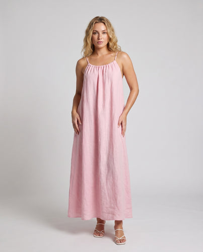 Damen Fließendes Maxikleid mit verstellbaren Trägern und zartem Design