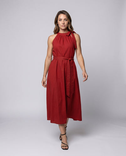 Damen Hochwertiges Maxikleid mit eleganter Seitenbänder und schulterfreiem Design