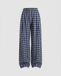 Damen Karierte Lockere Hose