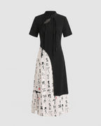 Damen Maxi-Kleid mit einzigartigem asymmetrischem Design und stilvollen Details