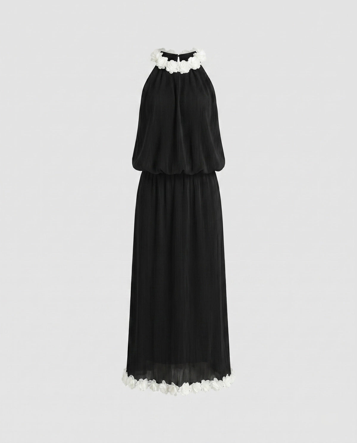 Damen Maxikleid mit elegantem Rüschensaum und charmantem Design