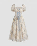 Damen Maxikleid mit romantischem Floraldesign und lässigem Schnitt