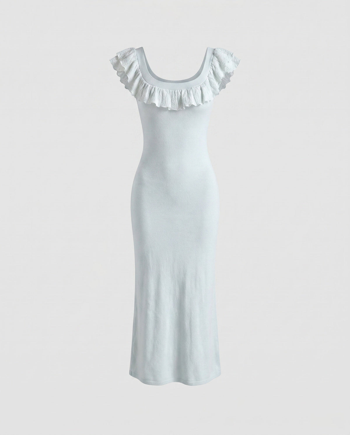 Damen Maxikleid mit Rüschendesign von