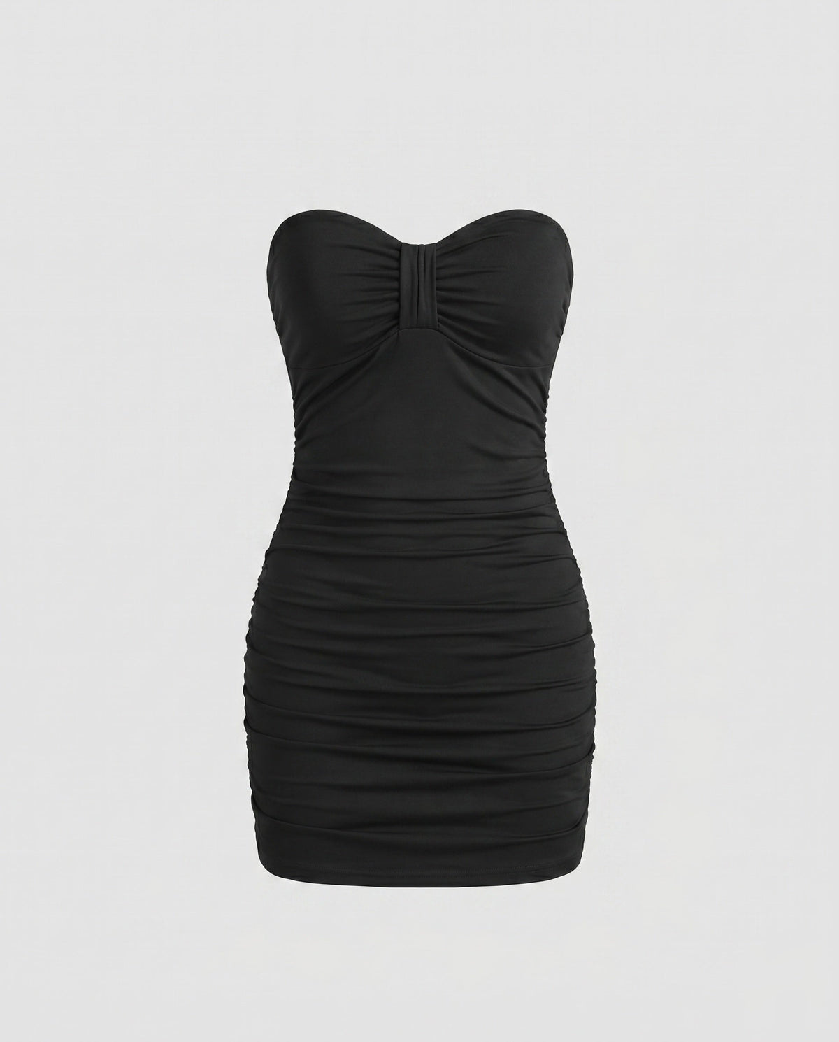 Damen Minimalkleid mit elegantem Rüschendesign und schmalem Schnitt