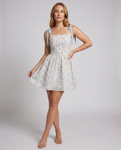 Damen Sommerliches Blümchenkleid mit schwingendem Rock