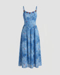 Damen Sommerliches Blumenmuster Kleid