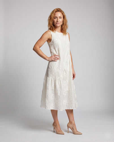 Damen Sommerliches Kleid mit floralem Spitzenoberteil