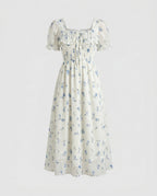 Damen Sommerliches Maxi-Kleid mit floralem Design und elastischer Taille