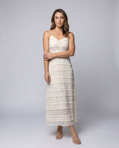 Damen Sommerliches Spitzen Maxi-Kleid