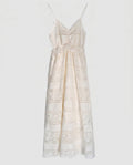 Damen Sommerliches Spitzen Maxi-Kleid