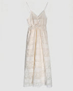 Damen Sommerliches Spitzen Maxi-Kleid