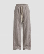 Damen Weite Strickhose mit elegantem Zickzack-Muster